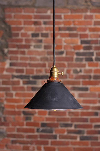Vintage industrial pendant lamp. UL listed and made in Montreal